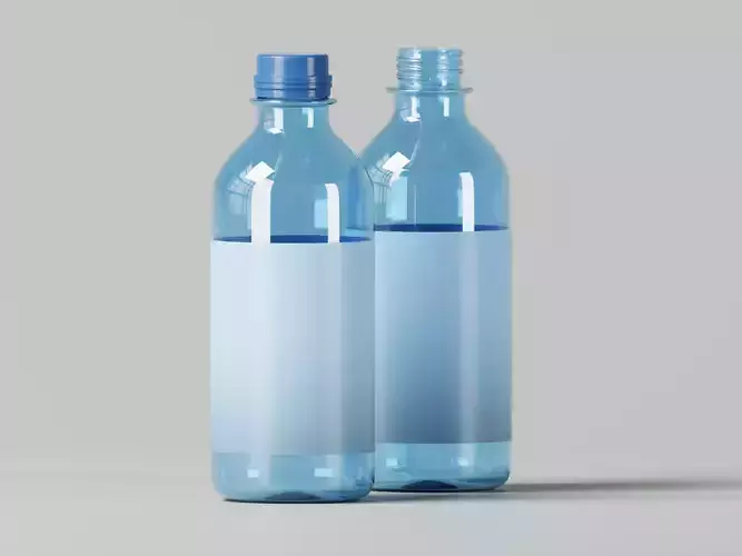 Plastic Water or Liquid Product Bottle 3D Model