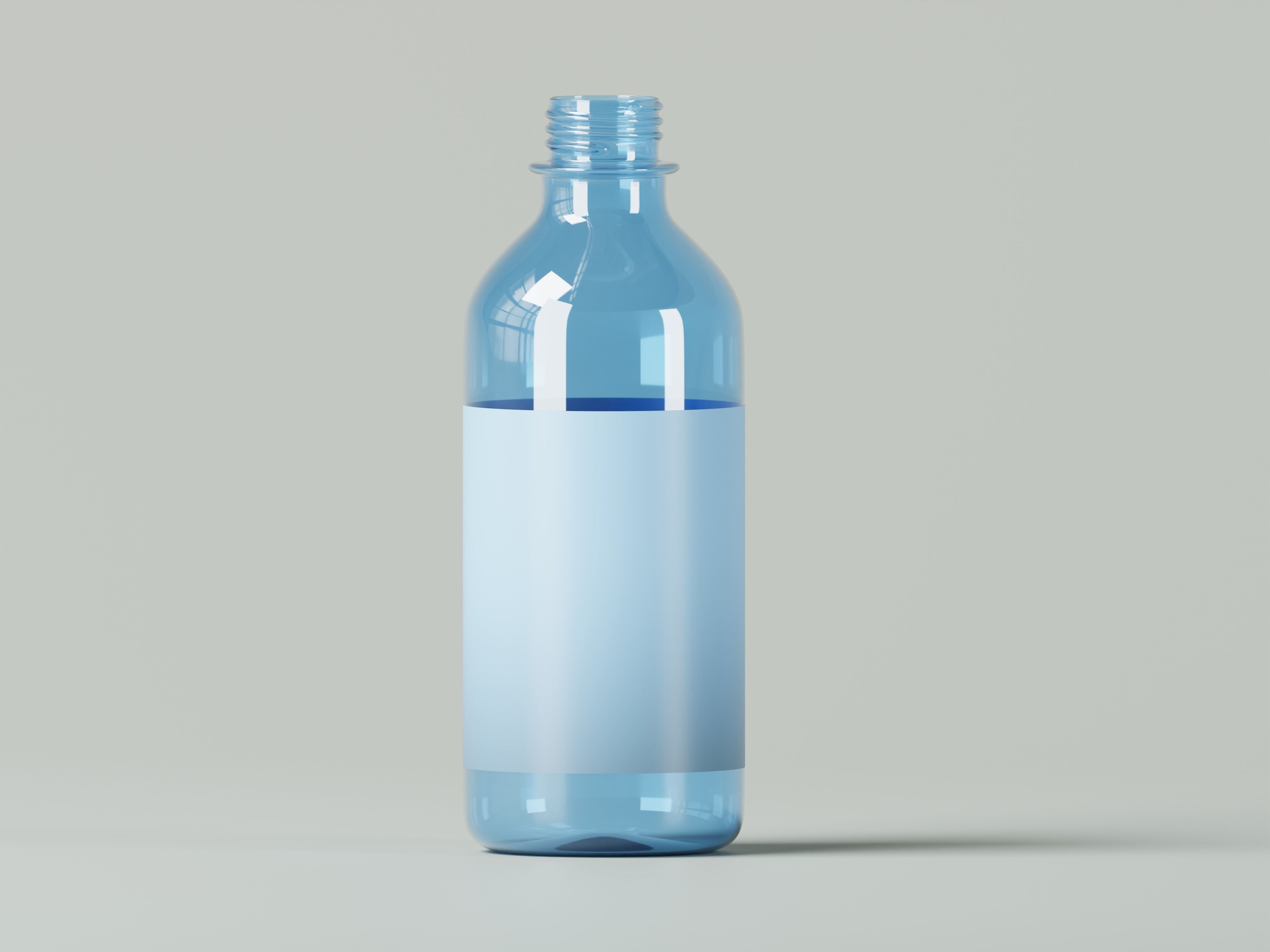 Plastic Water or Liquid Product Bottle 3D Model Low-poly 3D model_4