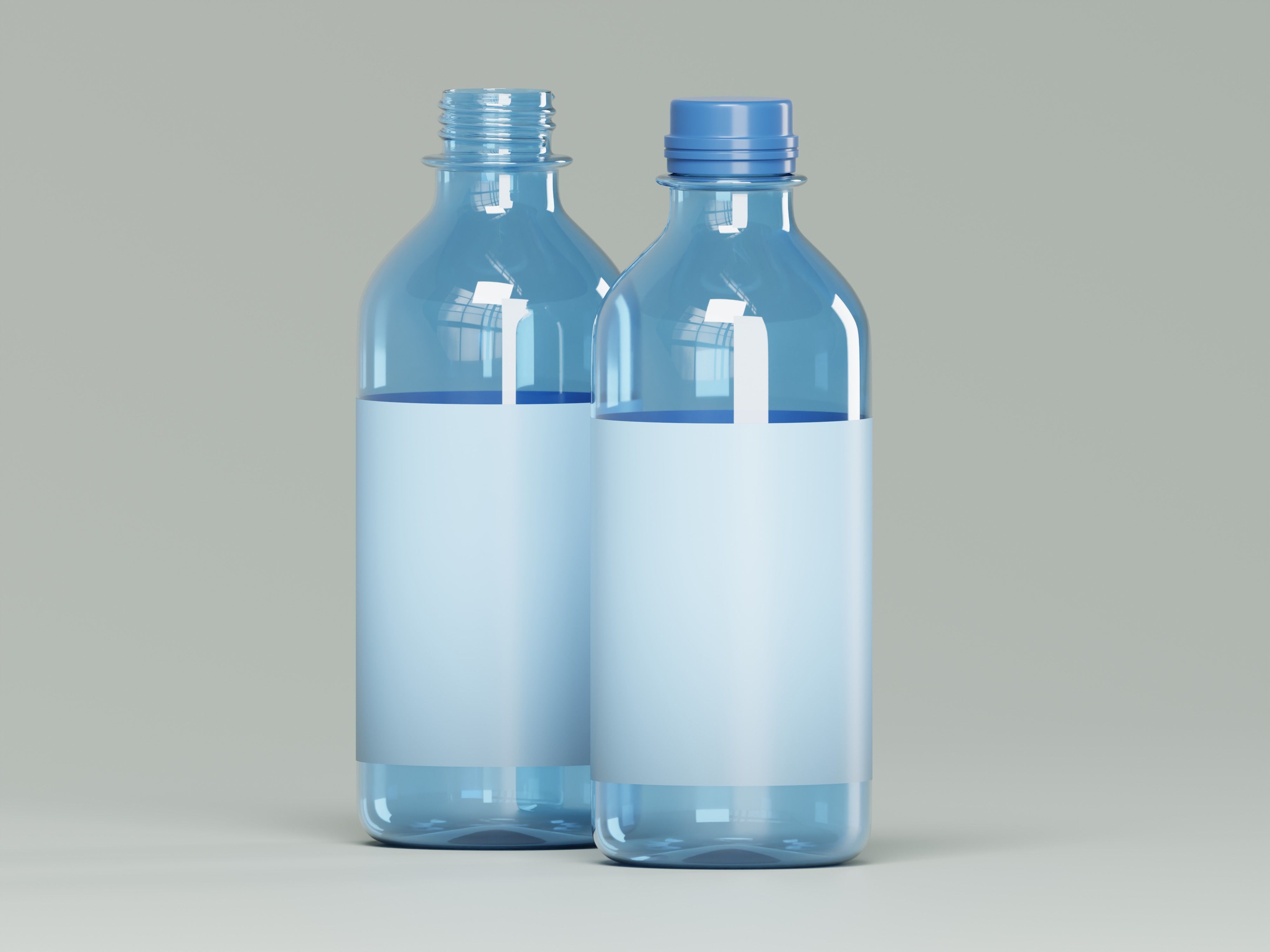 Plastic Water or Liquid Product Bottle 3D Model Low-poly 3D model_5