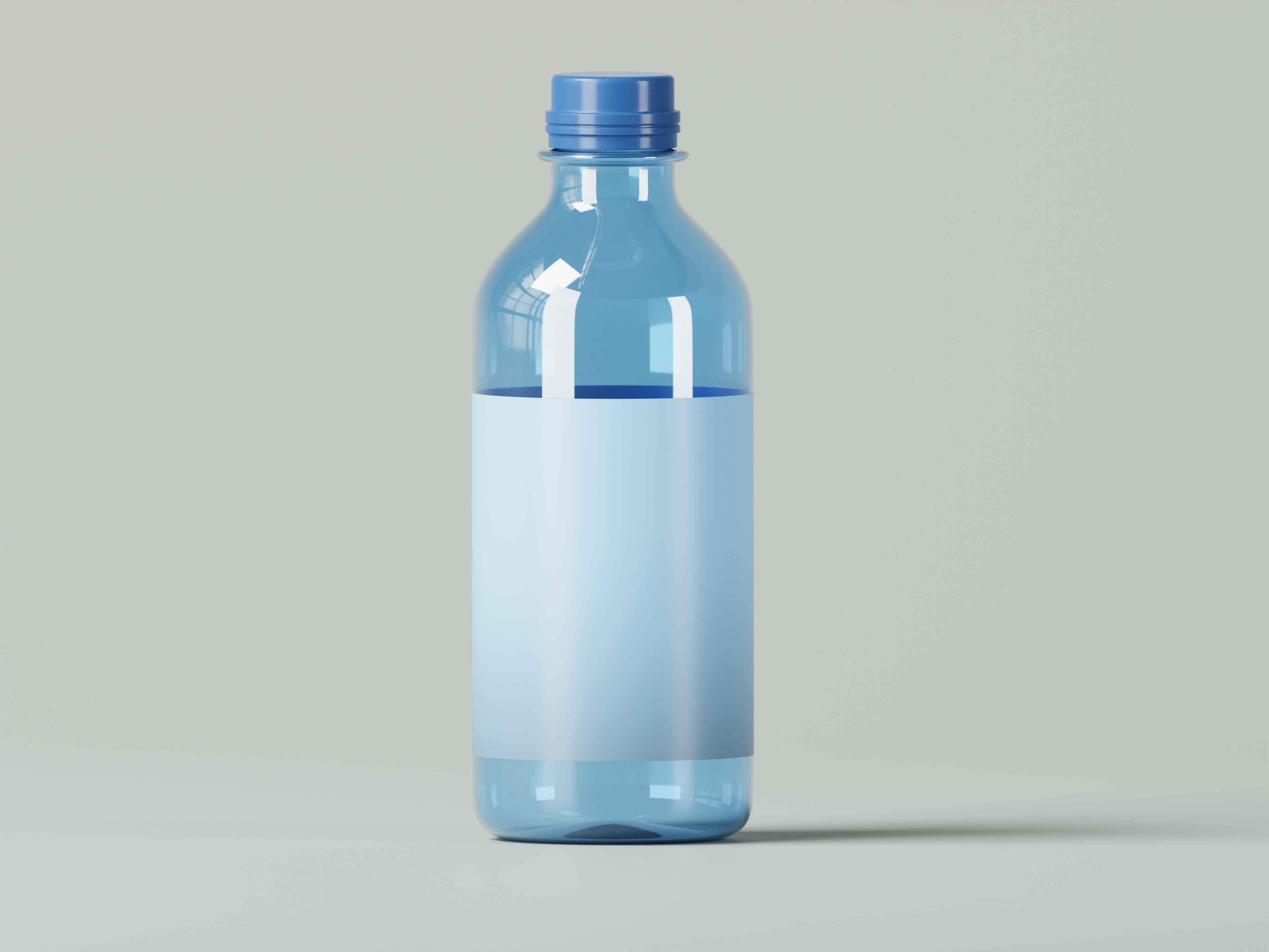 Plastic Water or Liquid Product Bottle 3D Model Low-poly 3D model_1