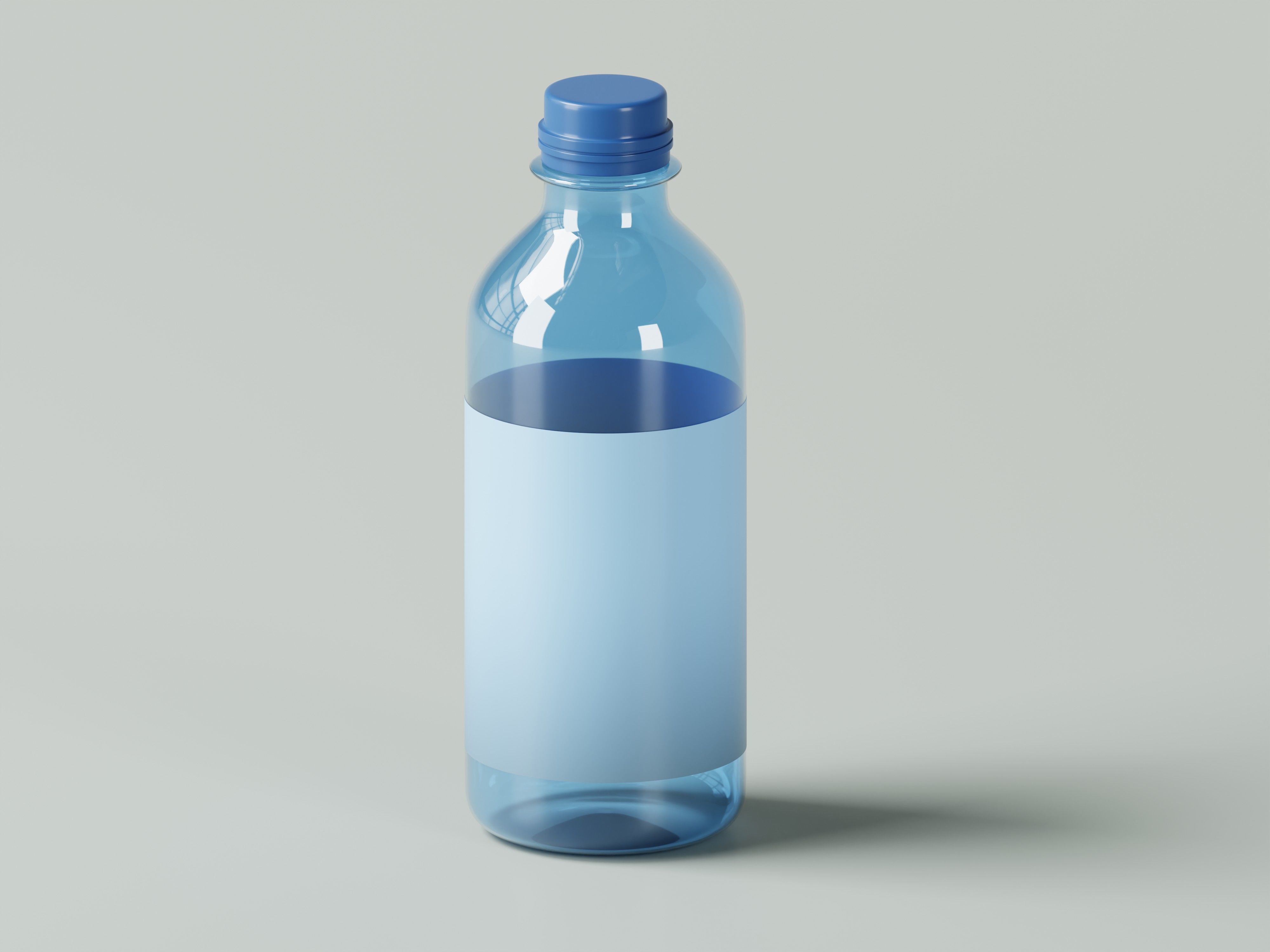 Plastic Water or Liquid Product Bottle 3D Model Low-poly 3D model_3