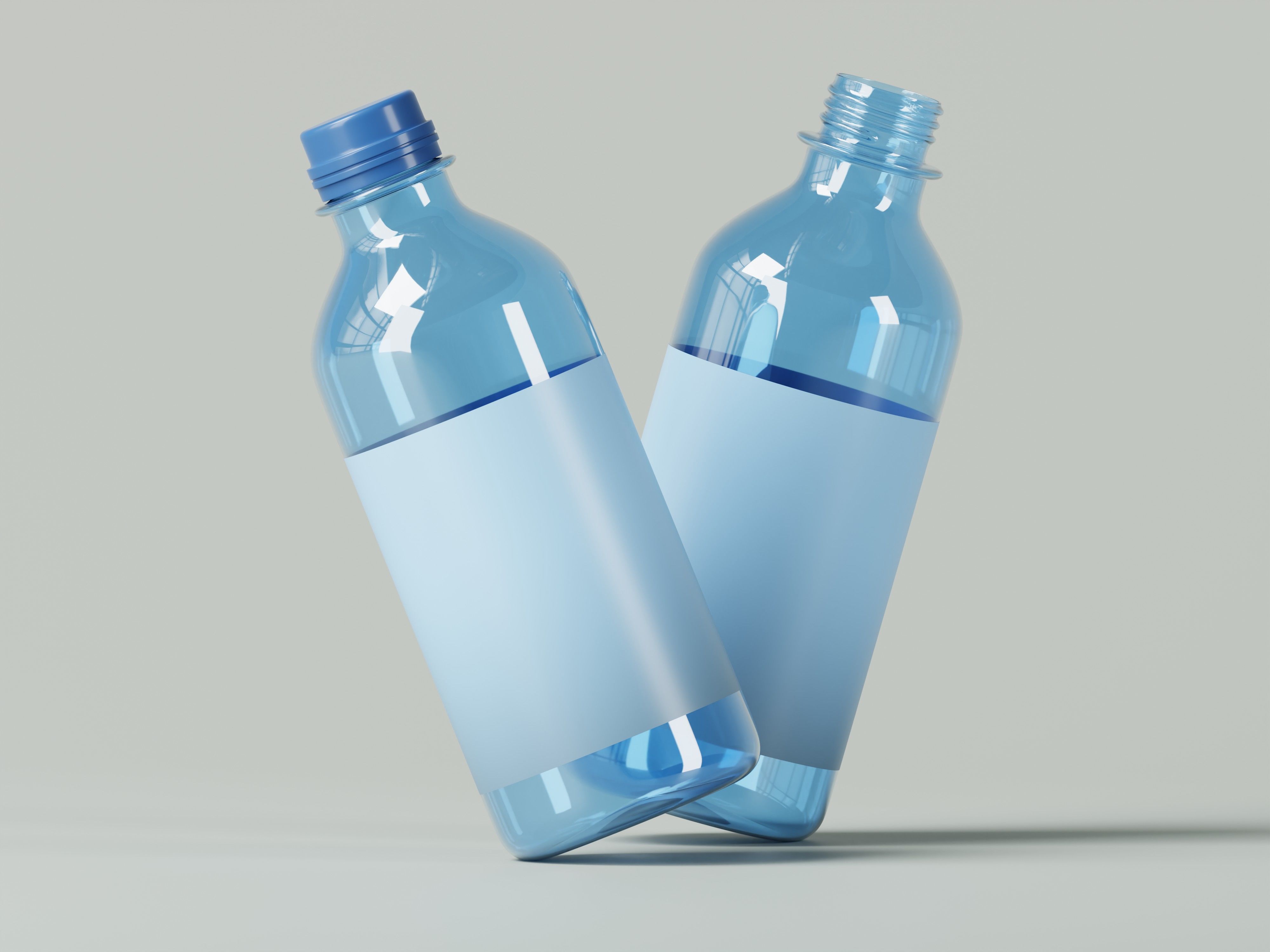 Plastic Water or Liquid Product Bottle 3D Model Low-poly 3D model_8
