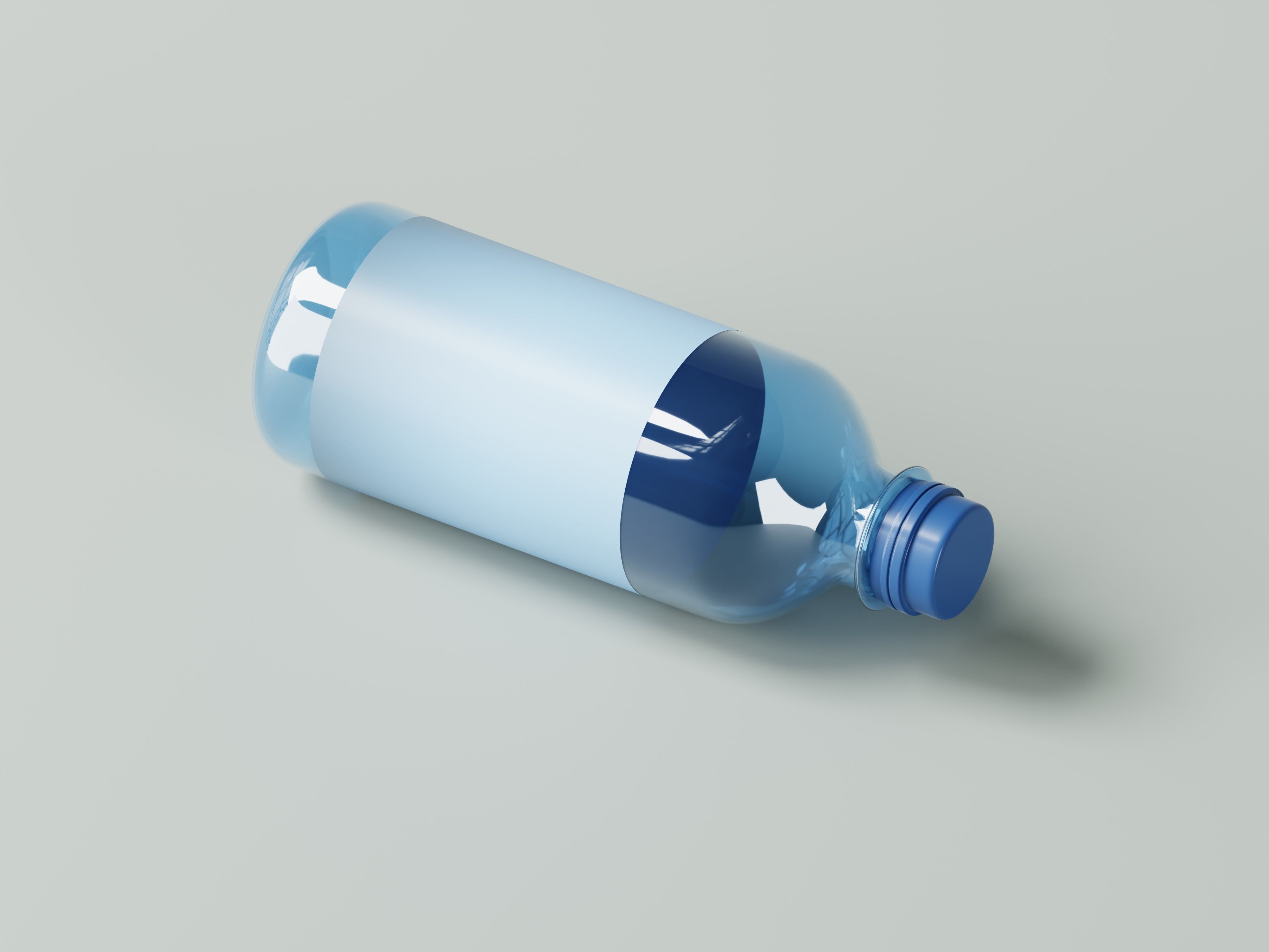 Plastic Water or Liquid Product Bottle 3D Model Low-poly 3D model_9