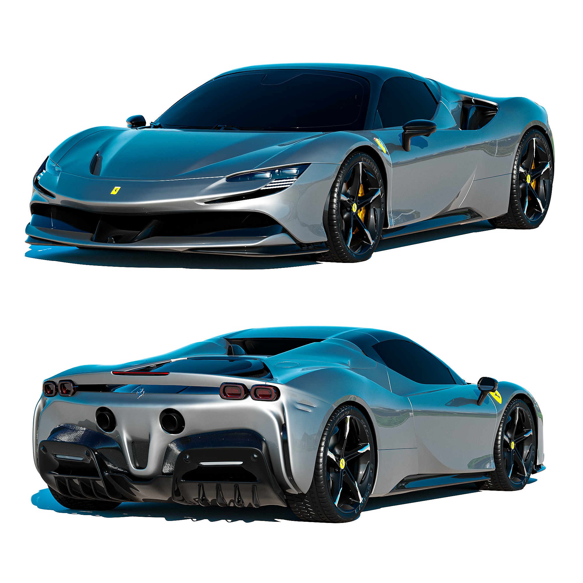 Ferrari SF90 Spider 3D model_3