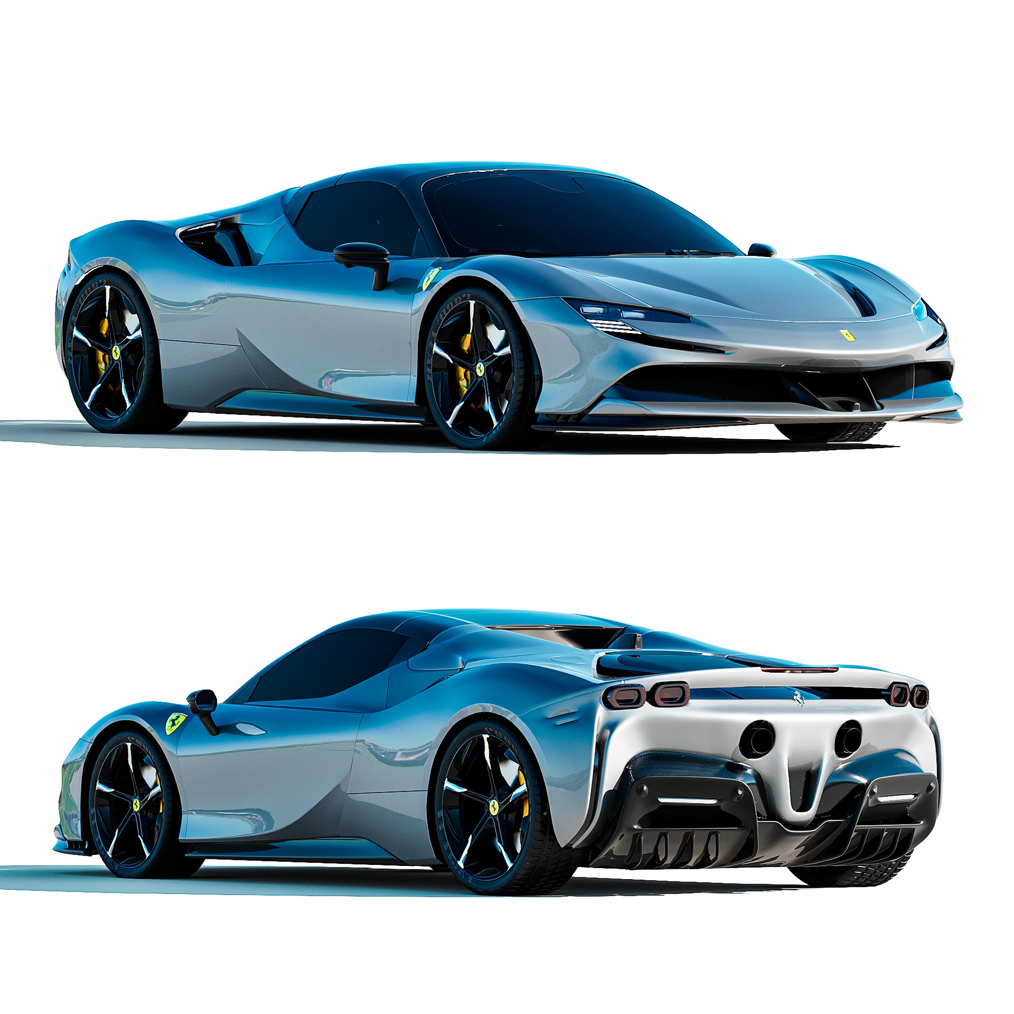 Ferrari SF90 Spider 3D model_4