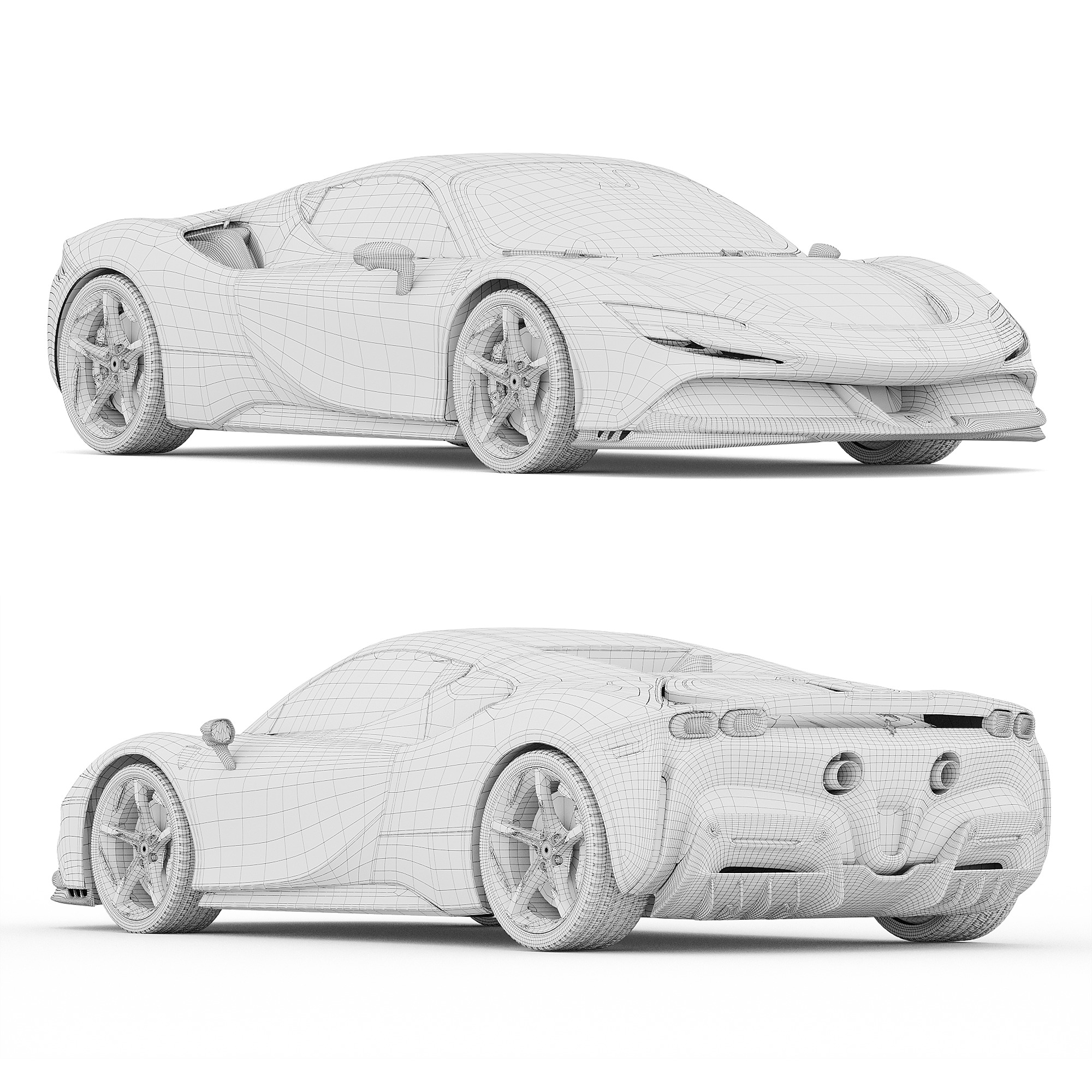 Ferrari SF90 Spider 3D model_5