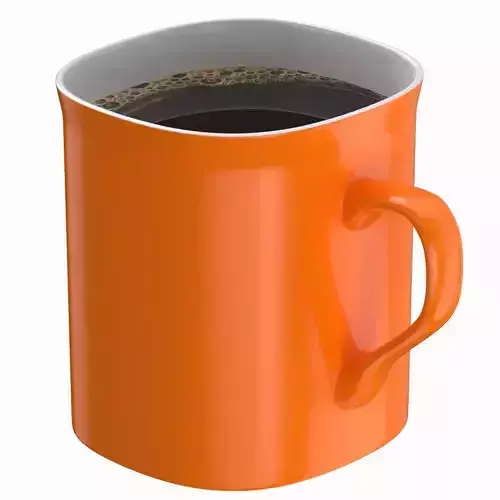 Coffee Mug Orange With Coffee