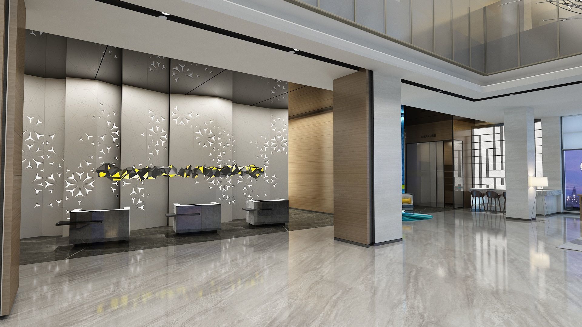 The Hotel Lobby 3 3D model_2
