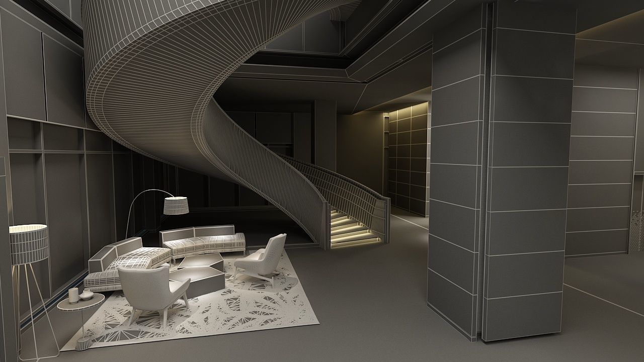 The Hotel Lobby 3 3D model_22