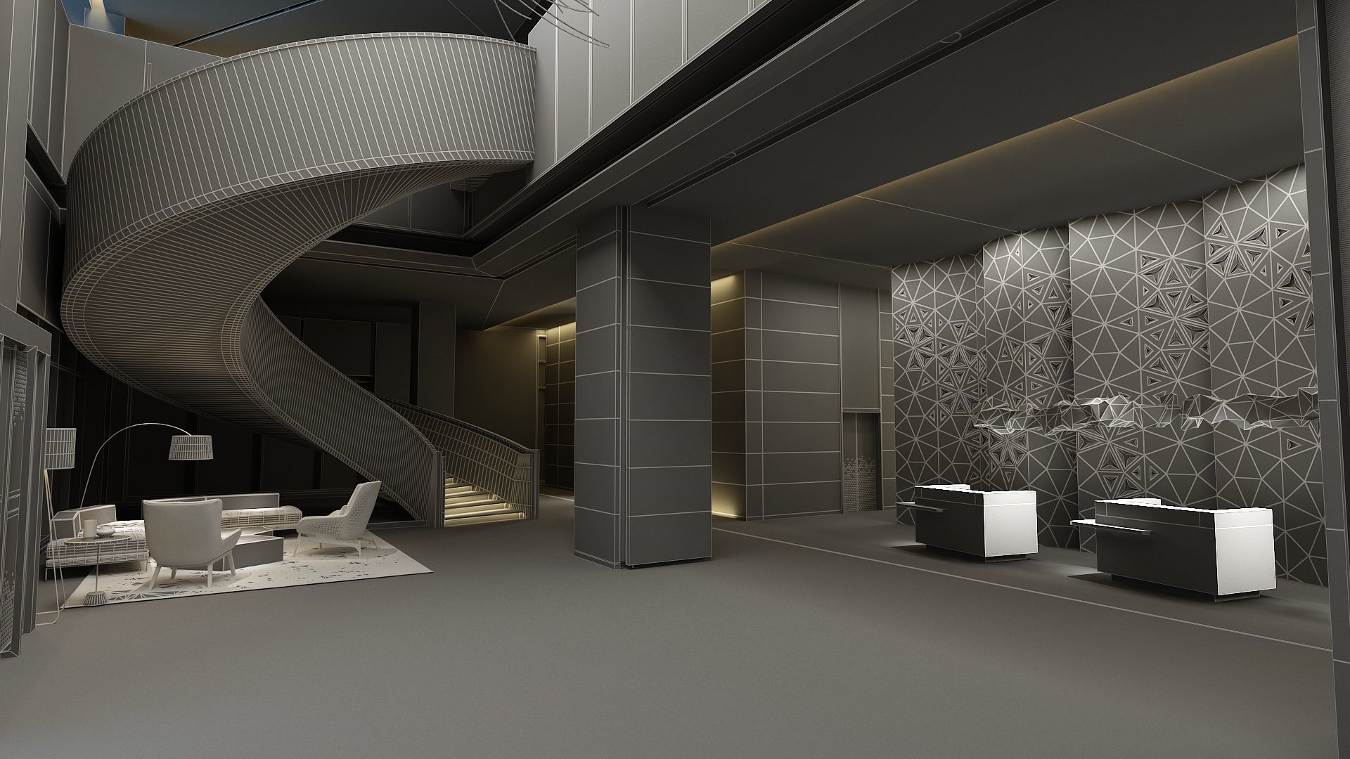 The Hotel Lobby 3 3D model_17