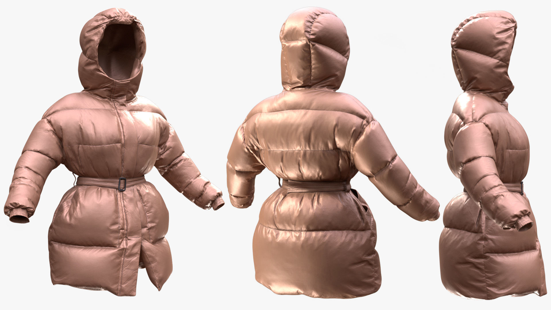 Puffer 76 - All MH Bodies and UE5 Skeletons - Rigged Low-poly 3D model_4