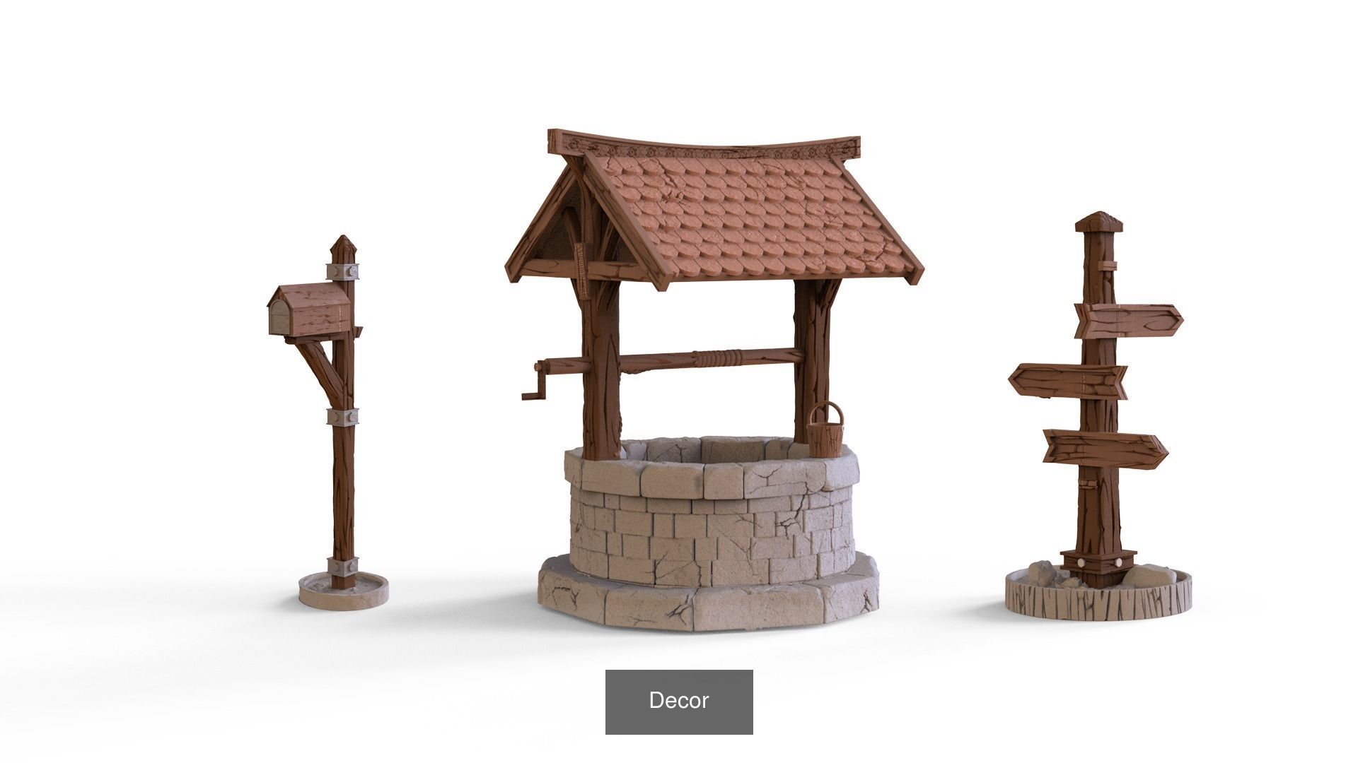 Medieval village - Orange Meadow  3D Model Collection_5