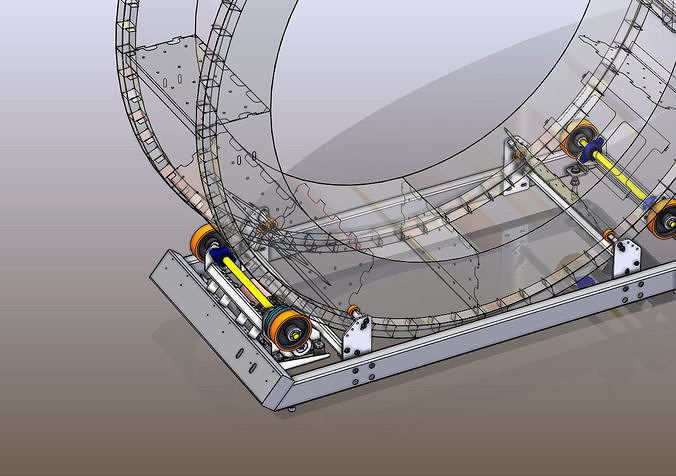 Horizontal wrapping machine for big palets 3D model