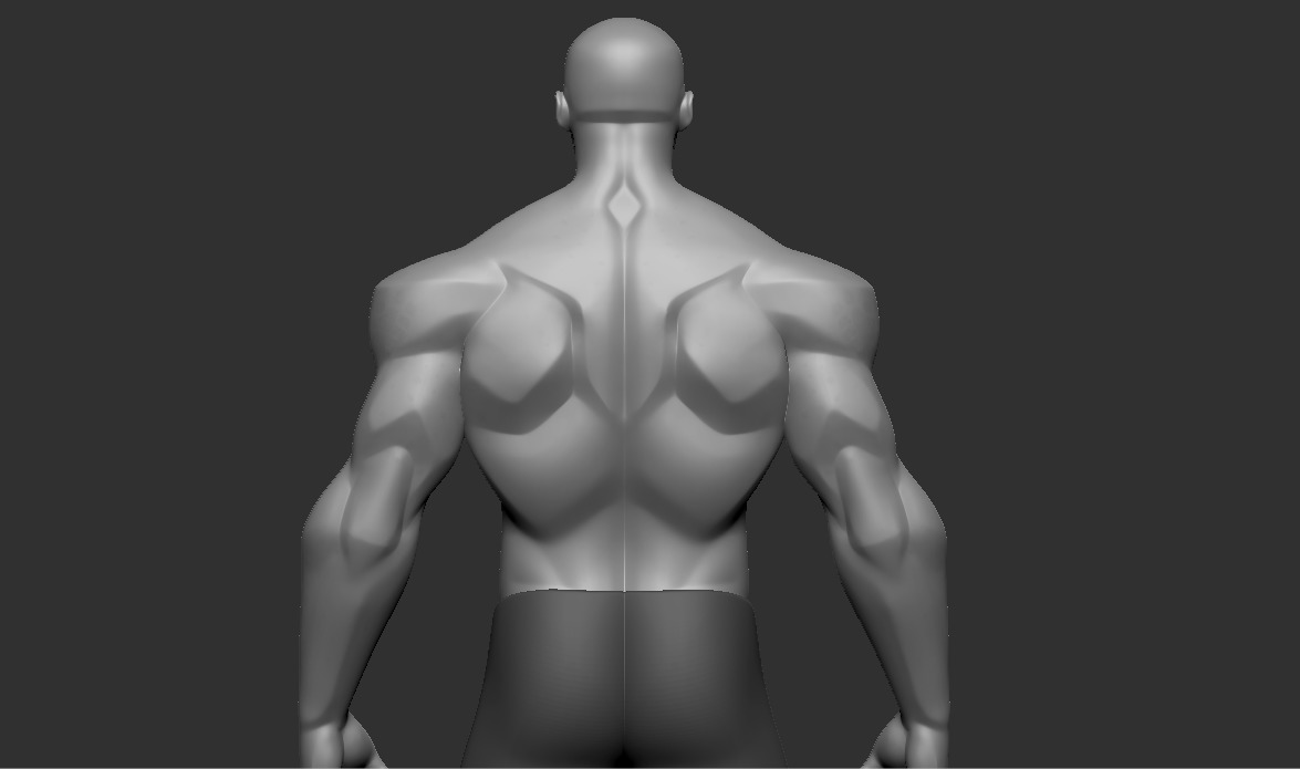 Body Man stylized characters Hight Poly 3D model_1