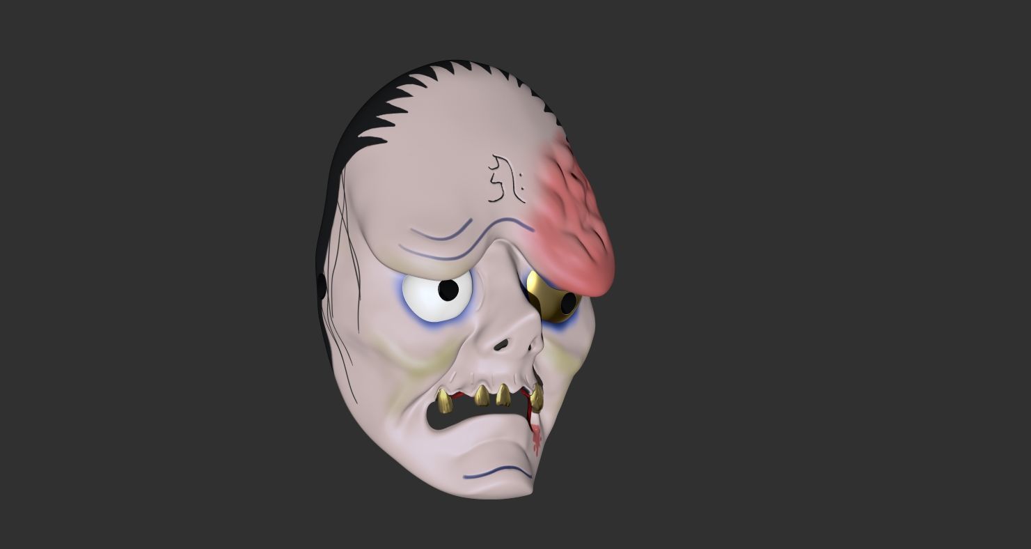The Ghost of Oiwa mask 3D print model_2