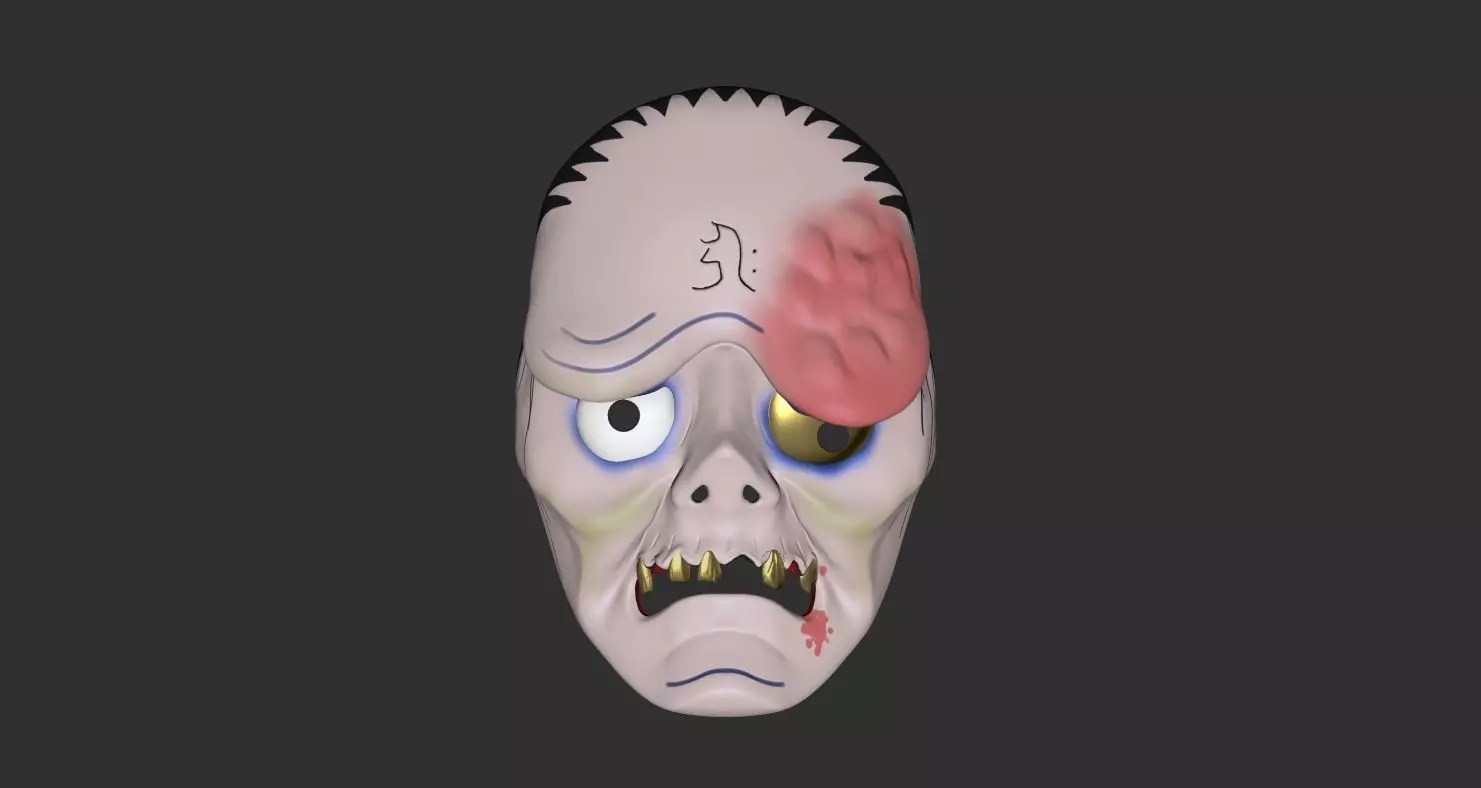 The Ghost of Oiwa mask 3D print model_0