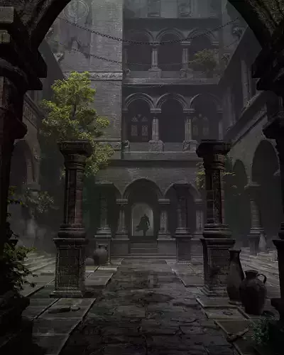 Mystery castle environment blender 3D model Mystery castle environment blender 3D model