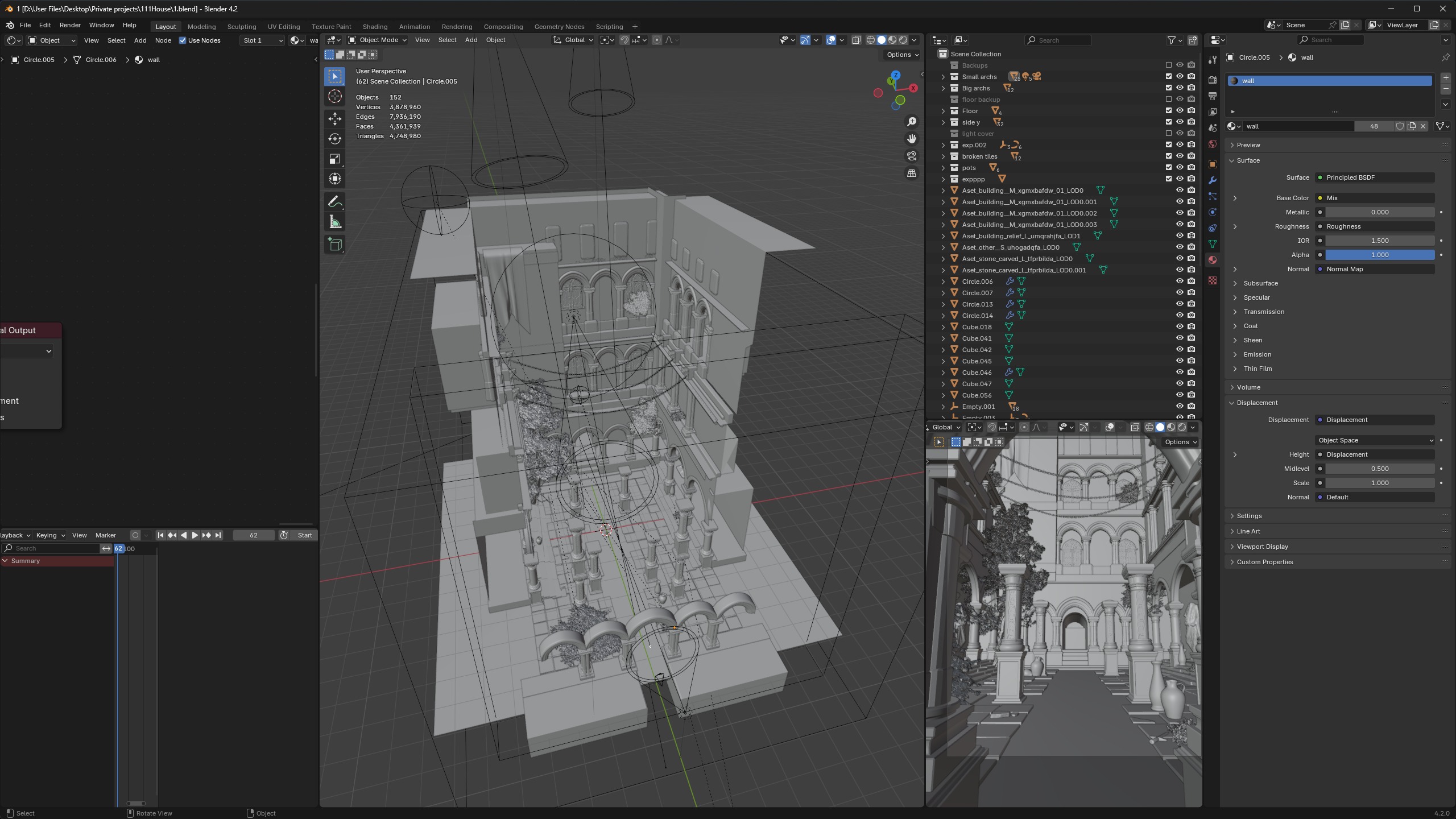 Mystery castle environment blender 3D model_8