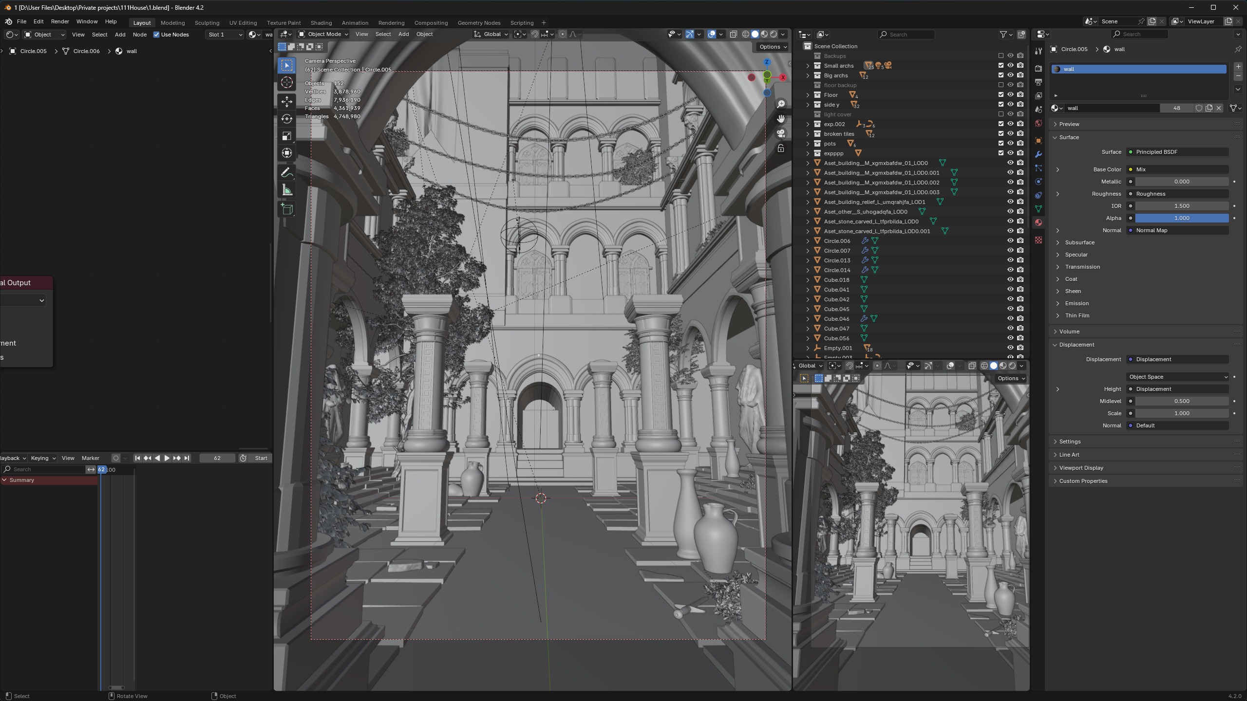 Mystery castle environment blender 3D model_7
