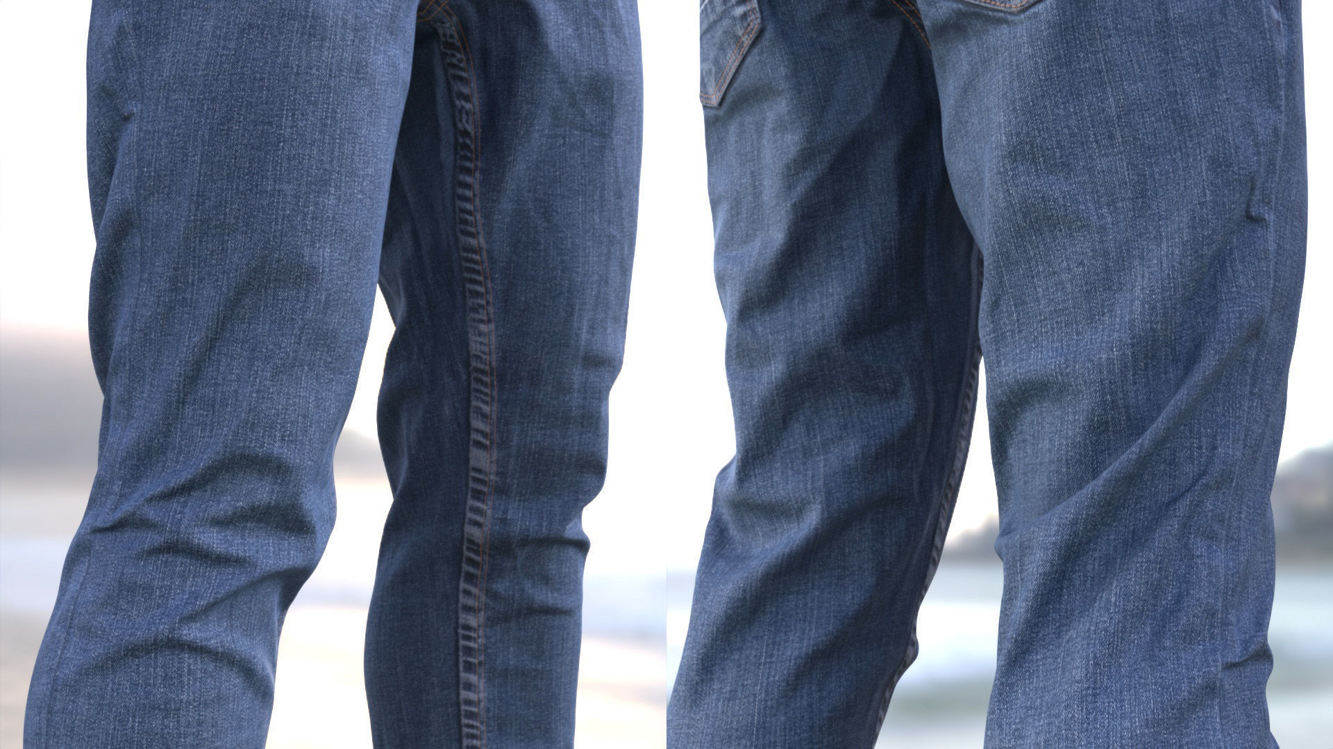 Jeans 73 - All MH Bodies and UE5 Skeletons - Rigged Low-poly 3D model_11