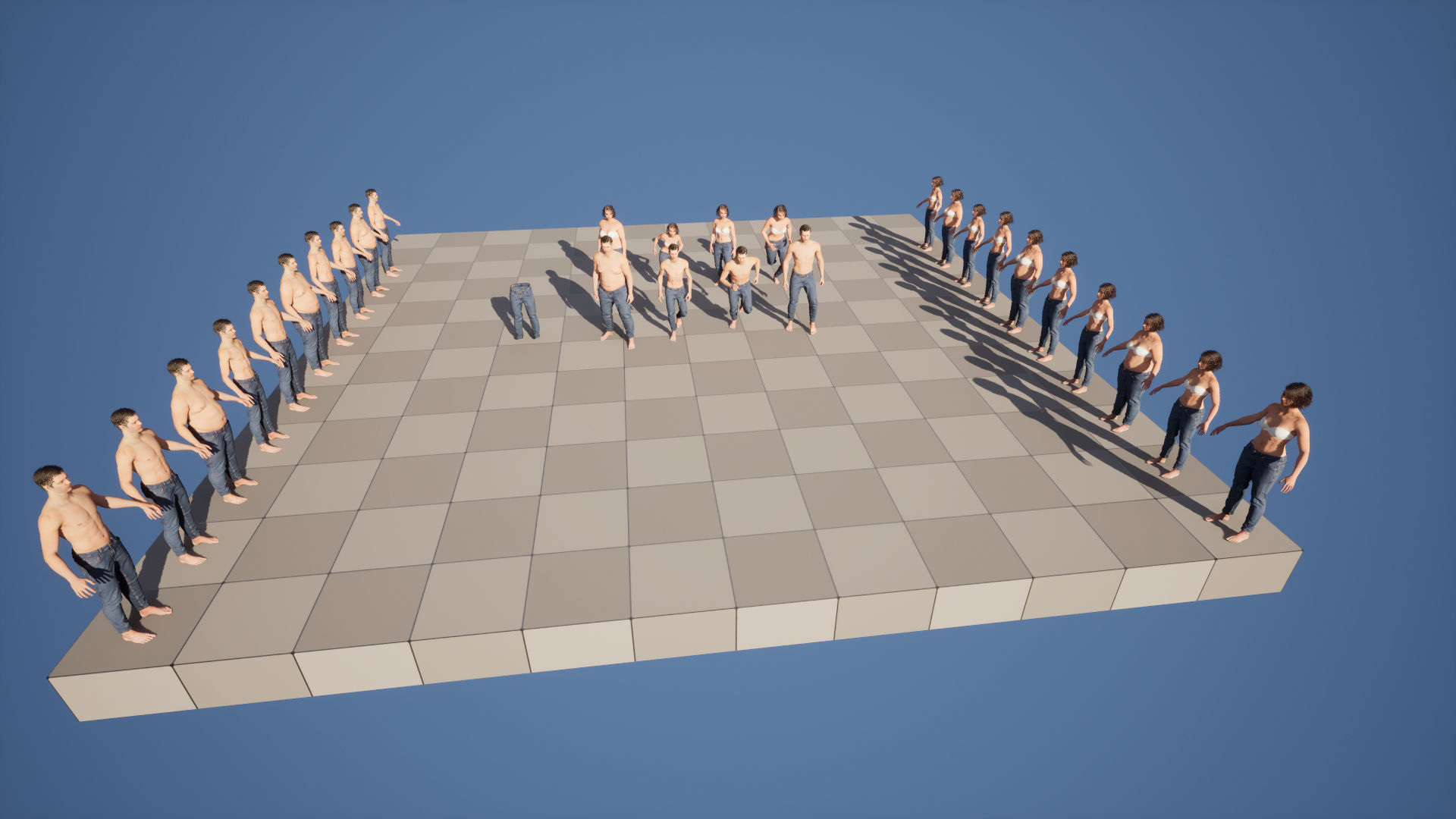 Jeans 73 - All MH Bodies and UE5 Skeletons - Rigged Low-poly 3D model_5