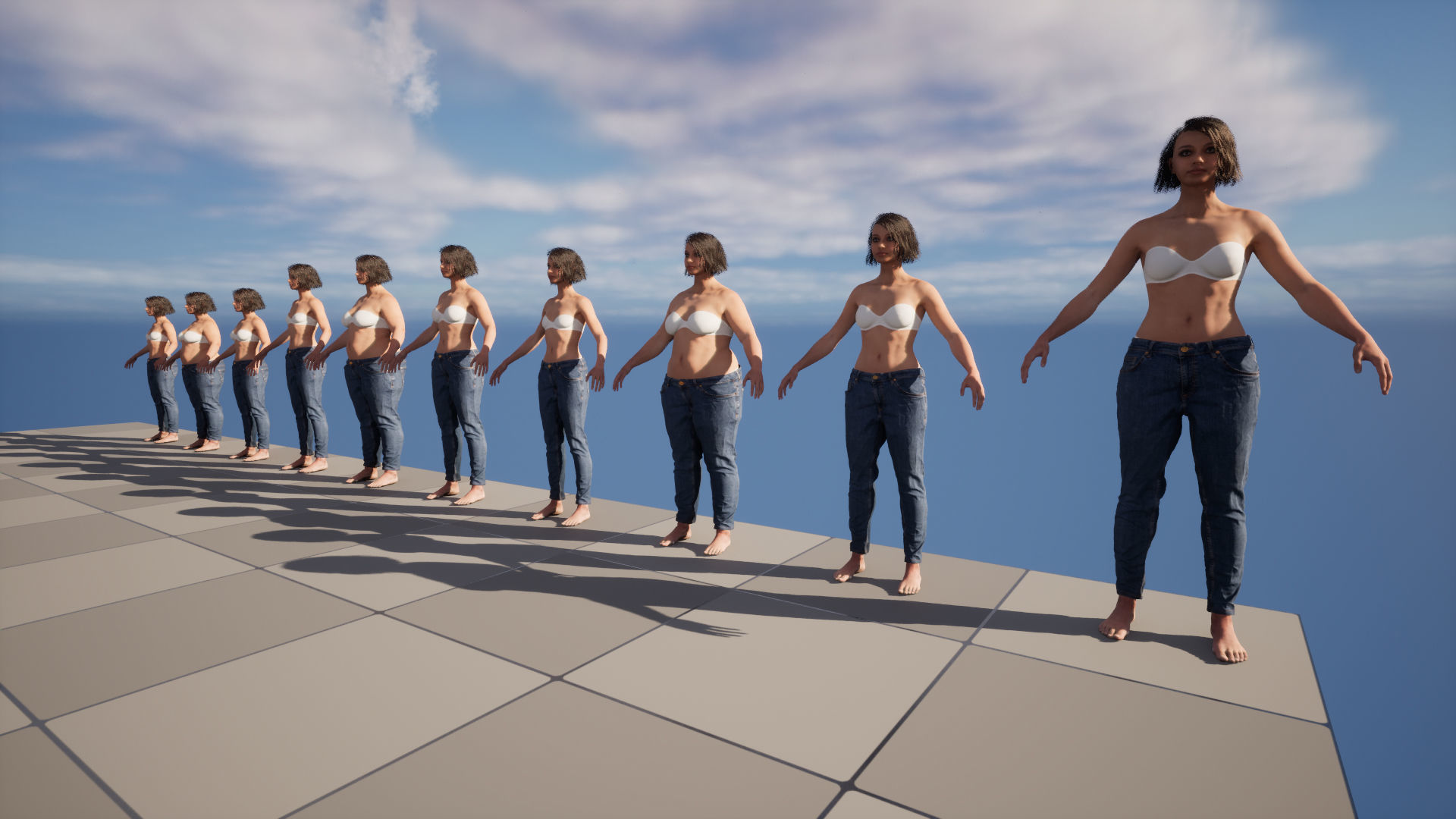 Jeans 73 - All MH Bodies and UE5 Skeletons - Rigged Low-poly 3D model_18