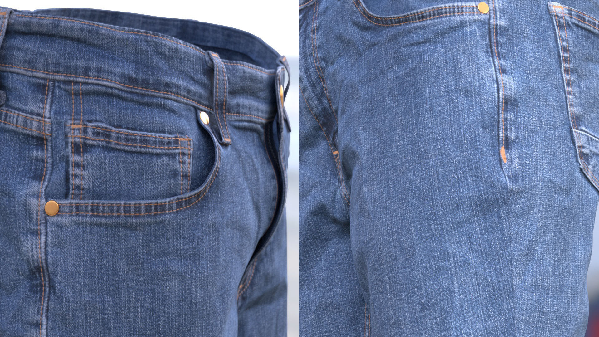 Jeans 73 - All MH Bodies and UE5 Skeletons - Rigged Low-poly 3D model_15