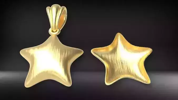HOLLOW LIGHT WEIGHT STARFISH PENDANT 3D print model