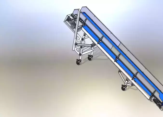 Inclinet Hygienic conveyor with belt