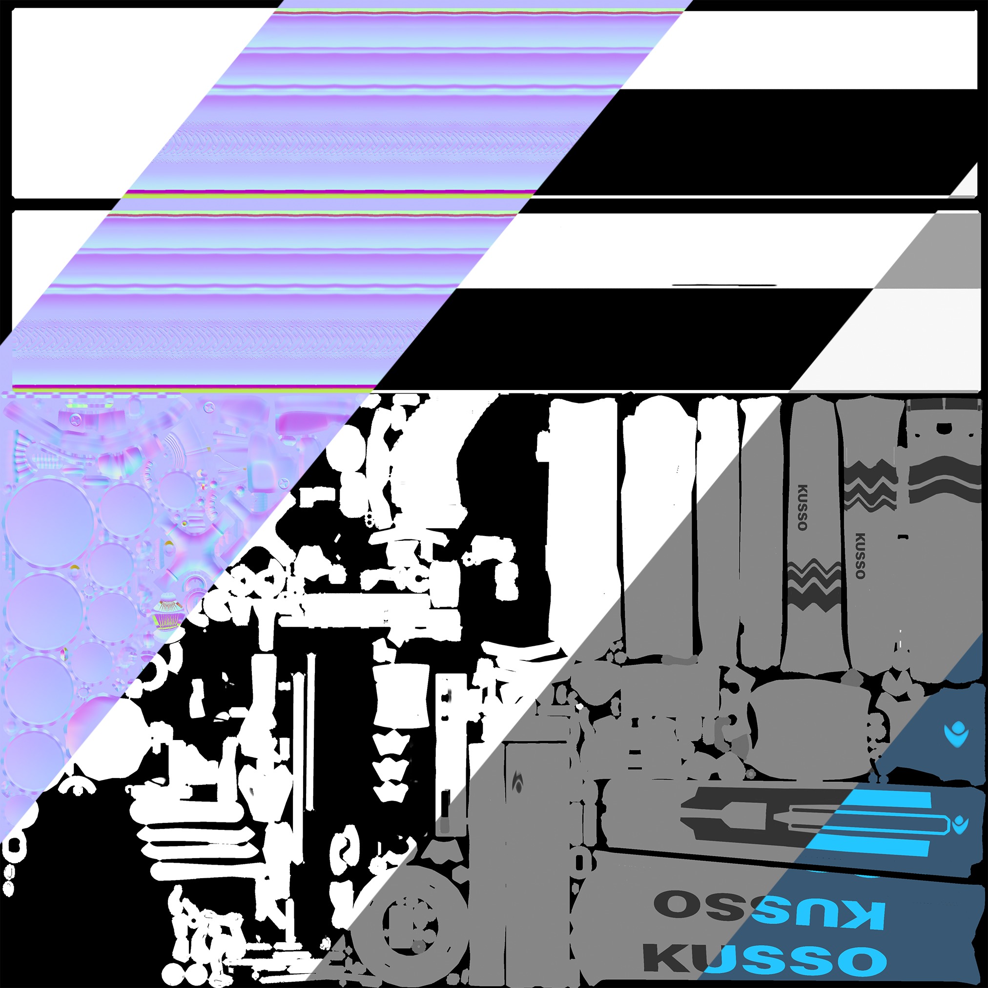 Blue Bicycle Low-poly 3D model_8