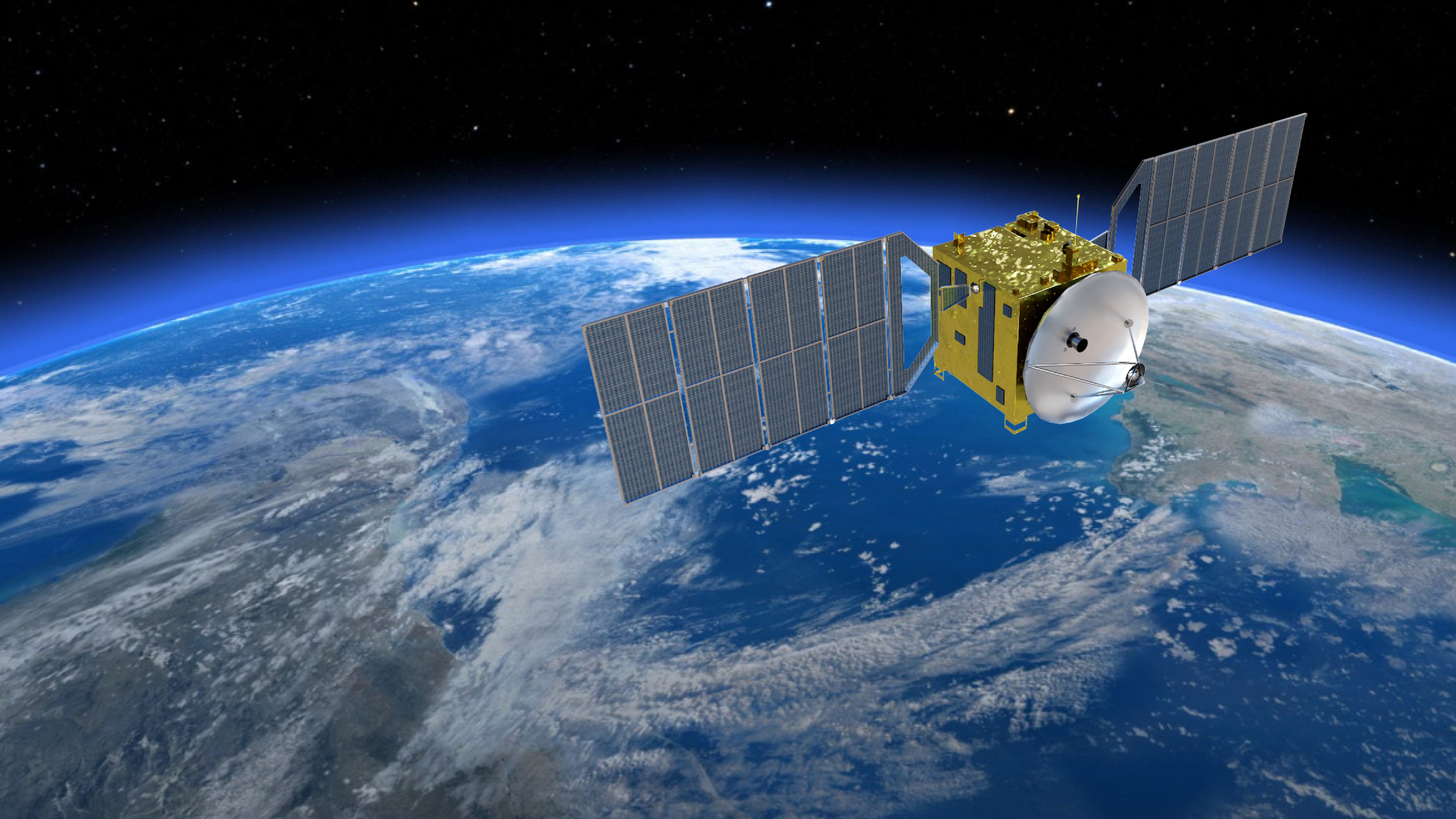 Satellite Low-poly 3D model_3
