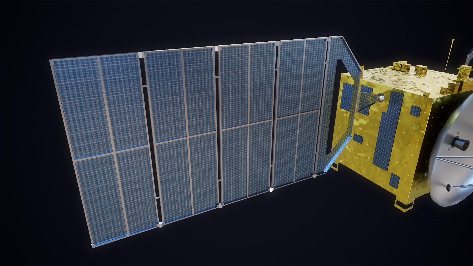 Satellite Low-poly 3D model_11