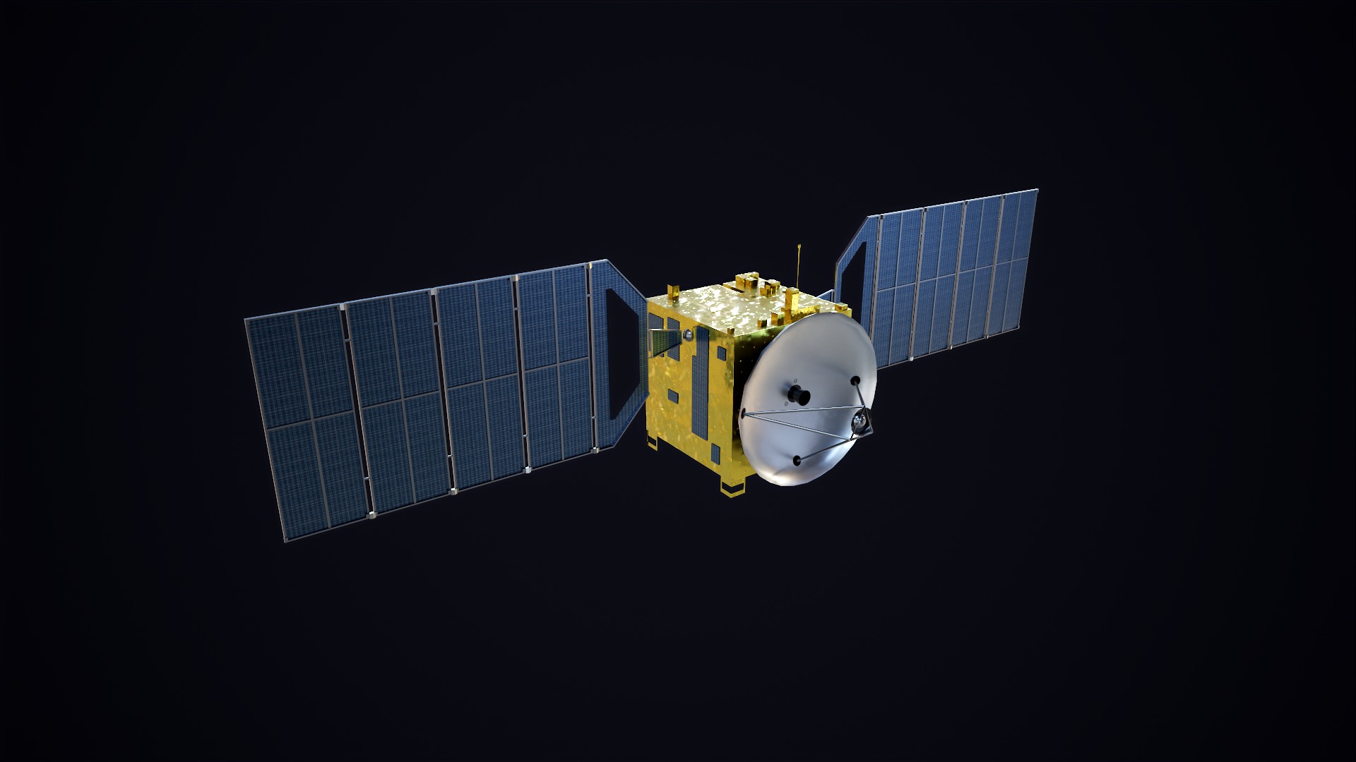 Satellite Low-poly 3D model_8