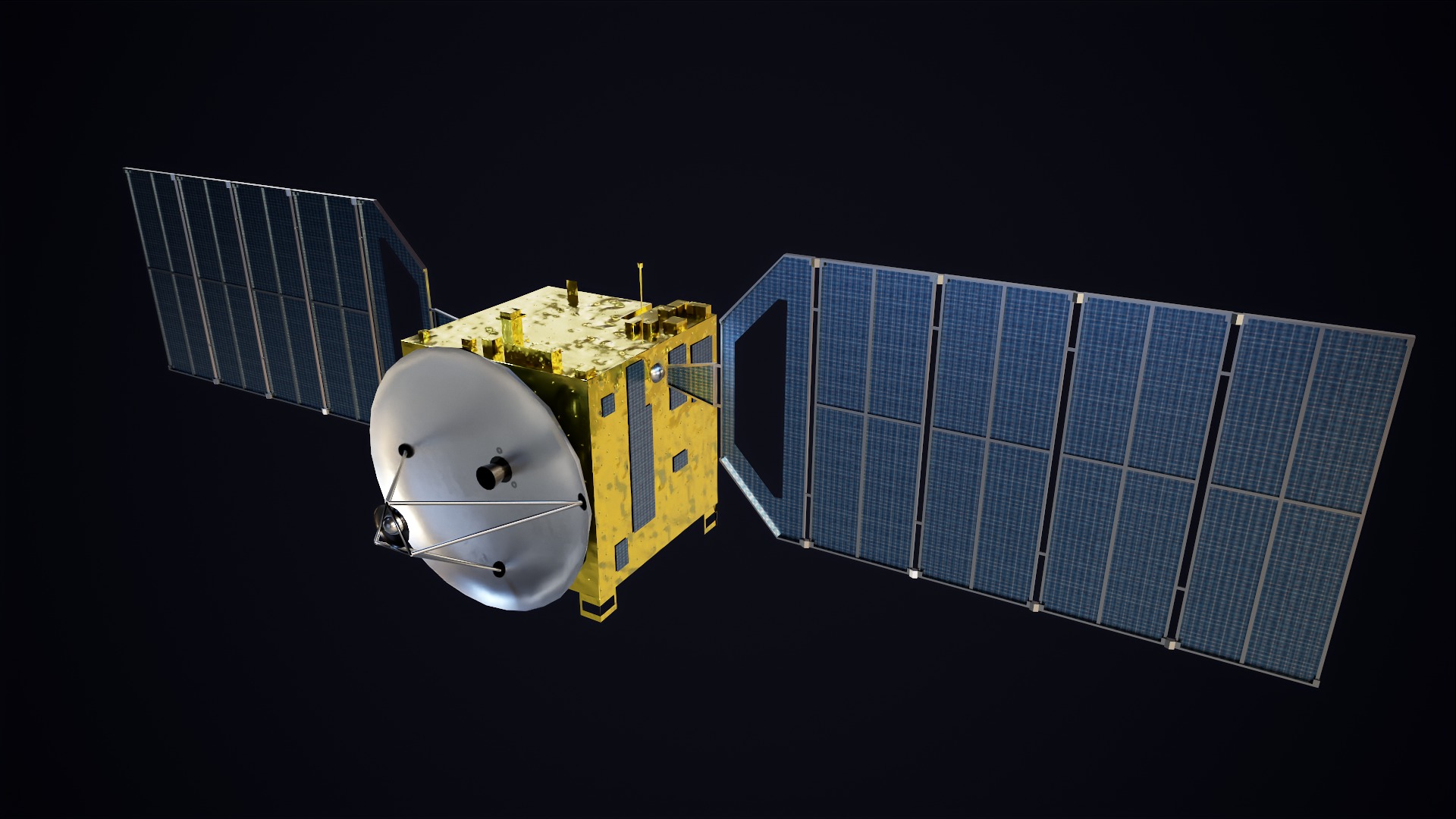 Satellite Low-poly 3D model_15