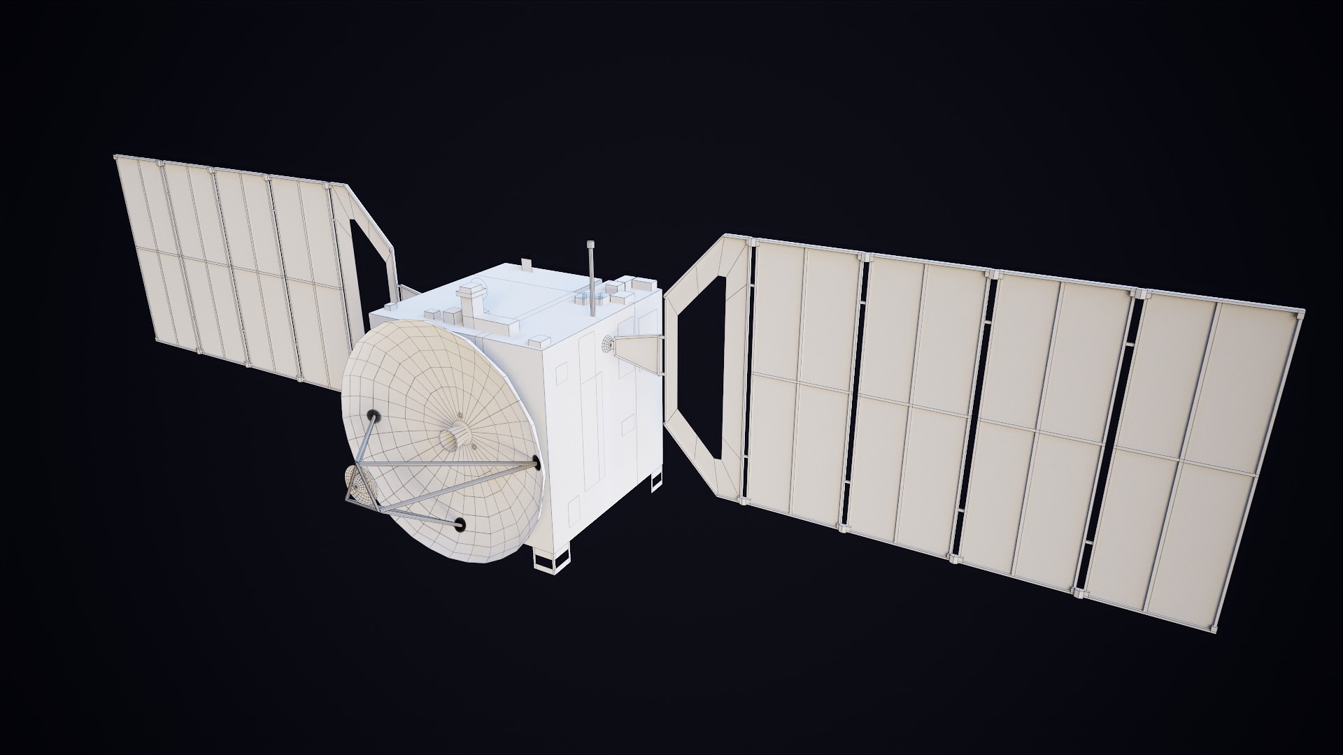 Satellite Low-poly 3D model_16