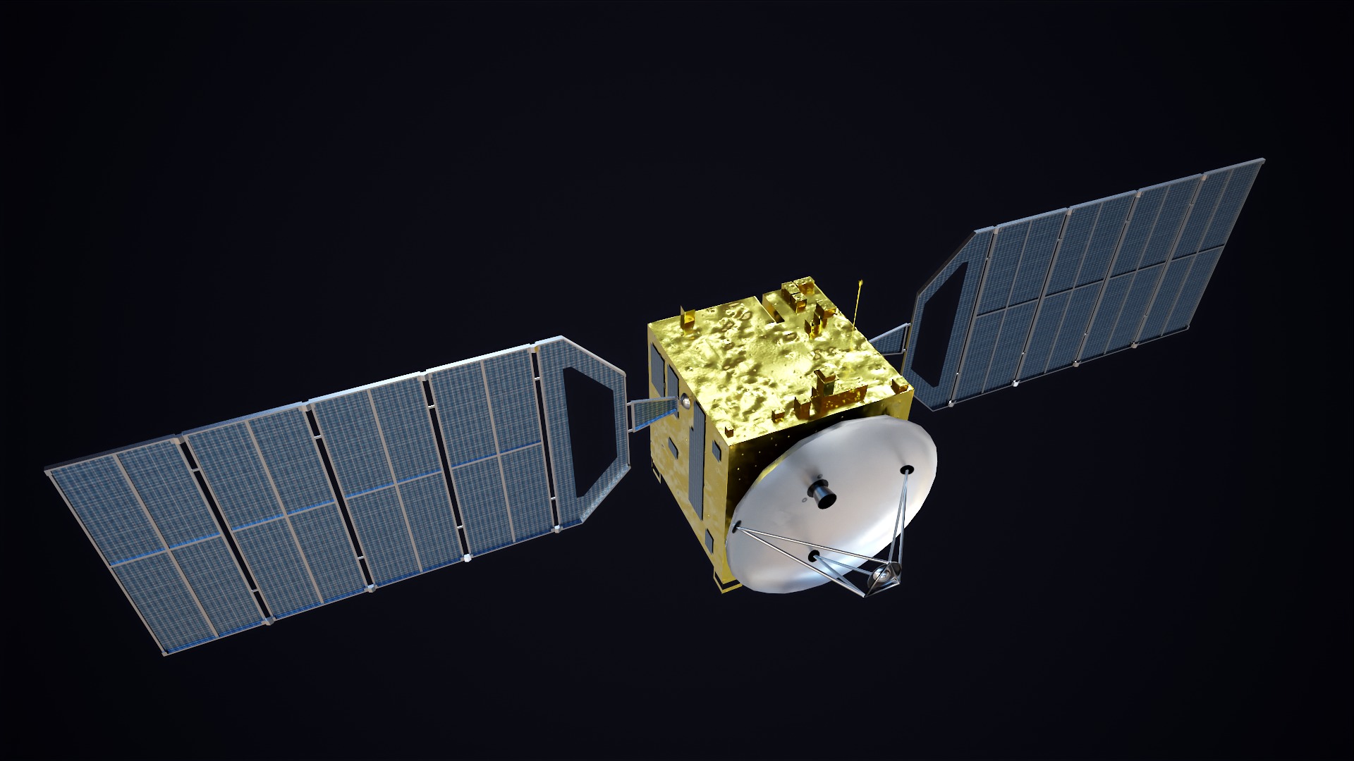 Satellite Low-poly 3D model_17