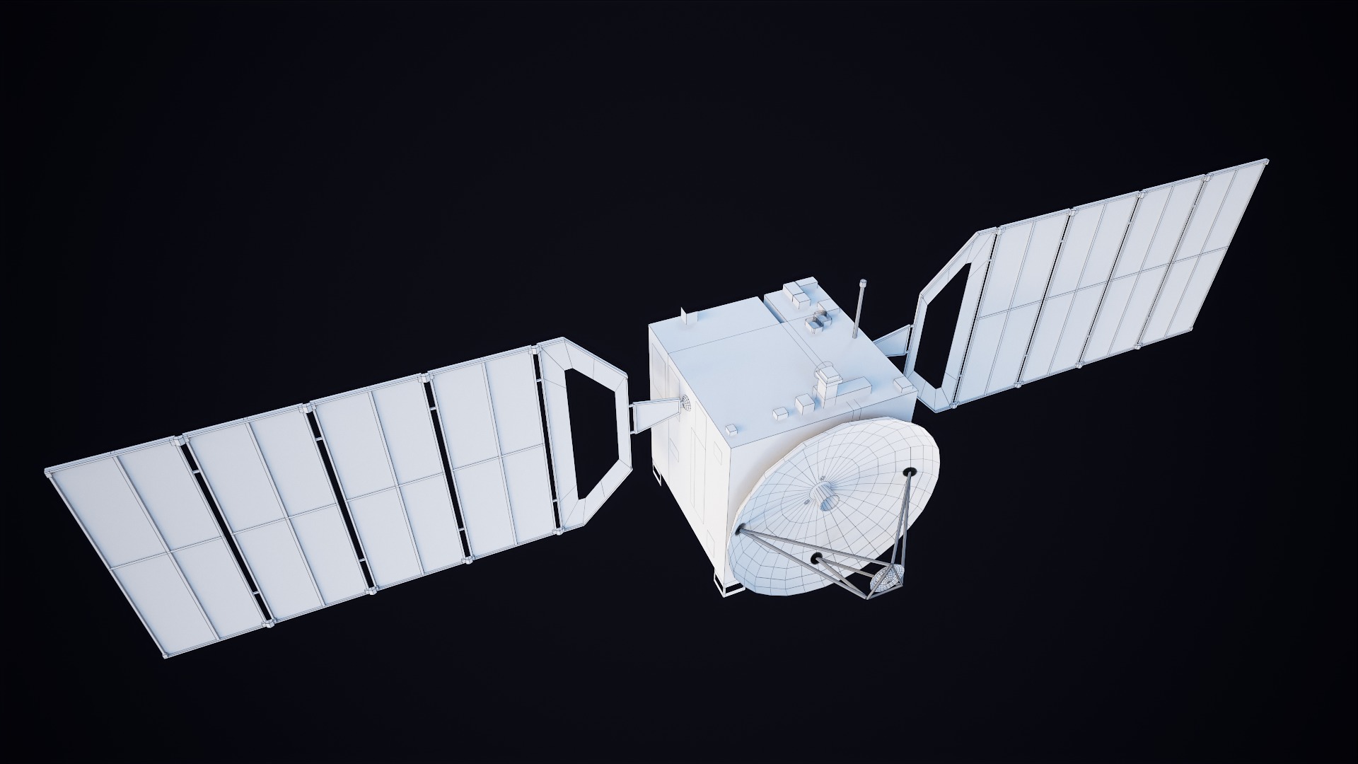Satellite Low-poly 3D model_18