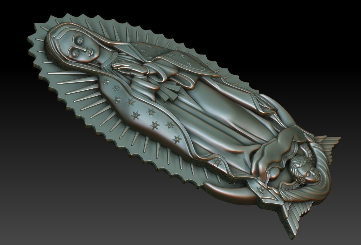 Virgin of Guadalupe 4 3D print model_1