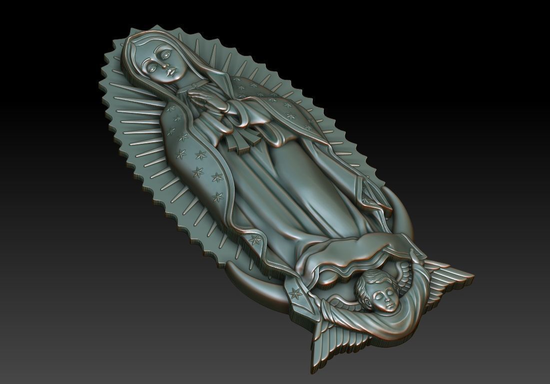 Virgin of Guadalupe 4 3D print model_2