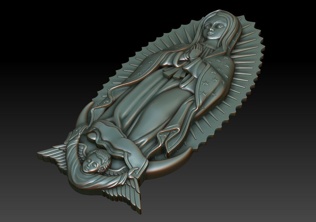 Virgin of Guadalupe 4 3D print model_3