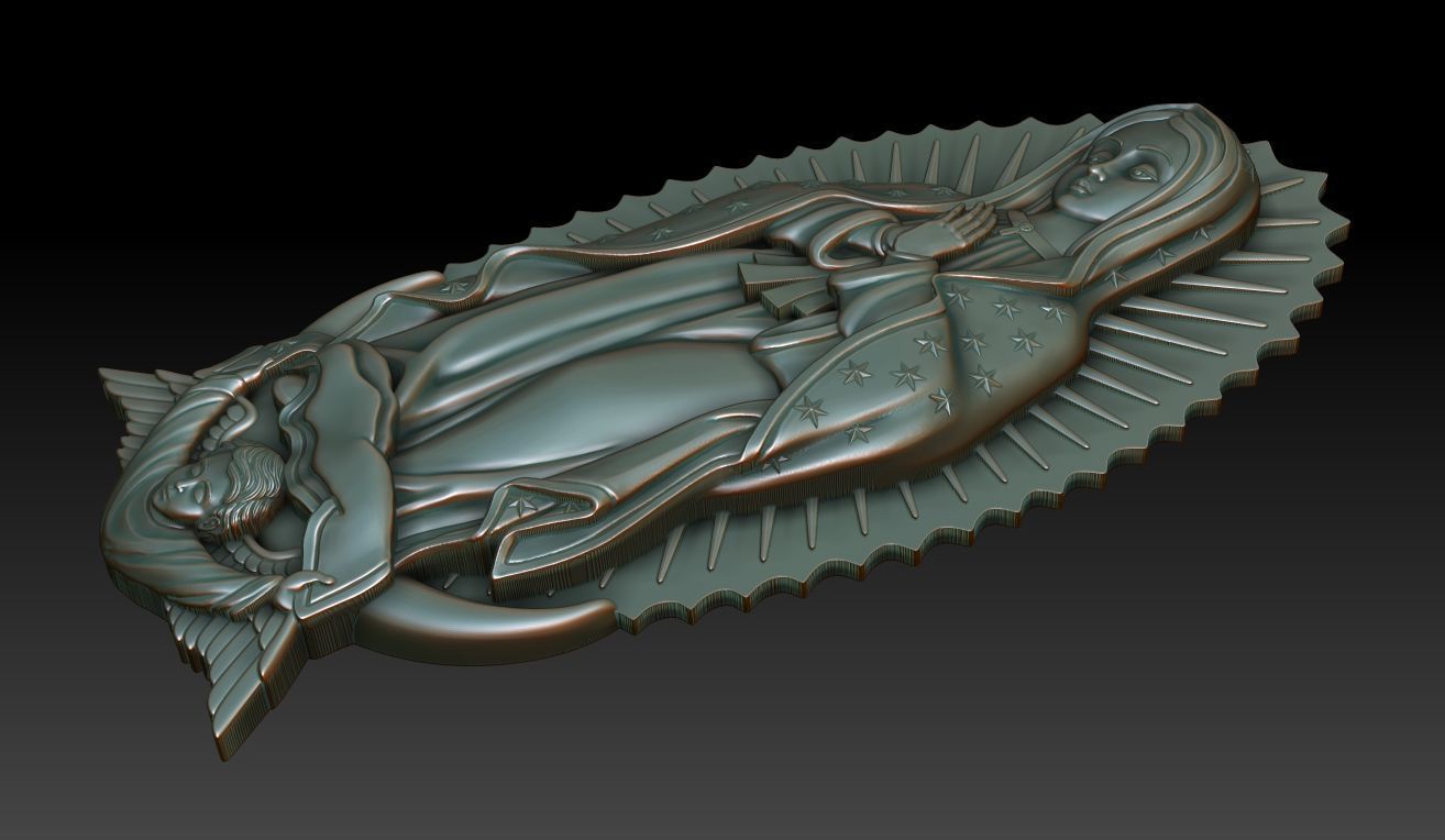 Virgin of Guadalupe 4 3D print model_4
