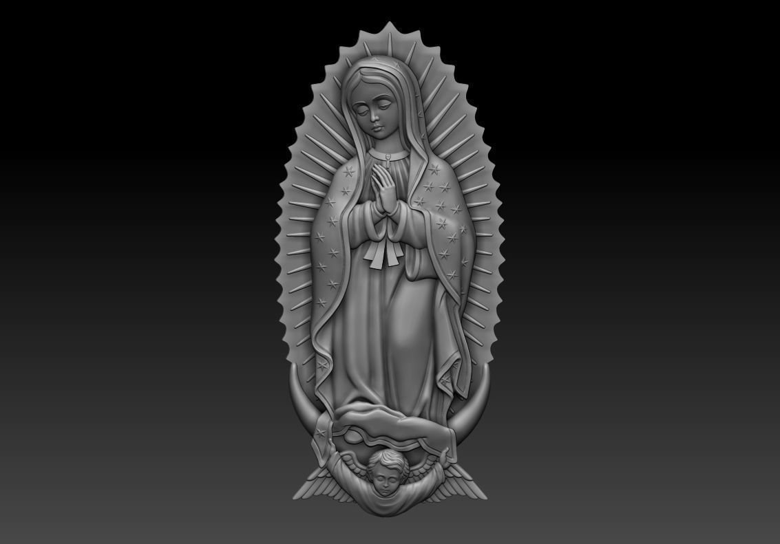 Virgin of Guadalupe 4 3D print model_7