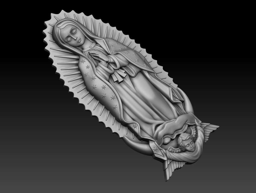 Virgin of Guadalupe 4 3D print model_8
