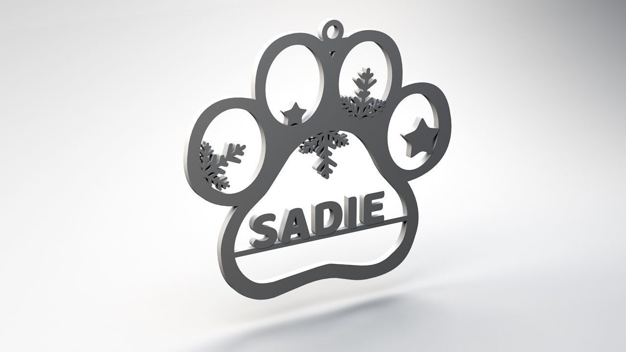 Pet Christmas Ornament Sadie 3D print 3D print model 3D print model_3