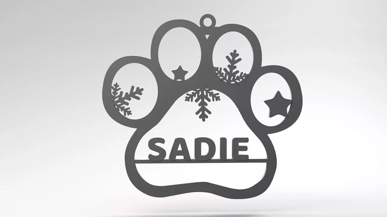 Pet Christmas Ornament Sadie 3D print 3D print model 3D print model_0