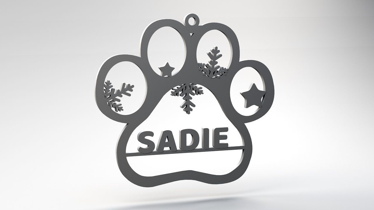 Pet Christmas Ornament Sadie 3D print 3D print model 3D print model_1