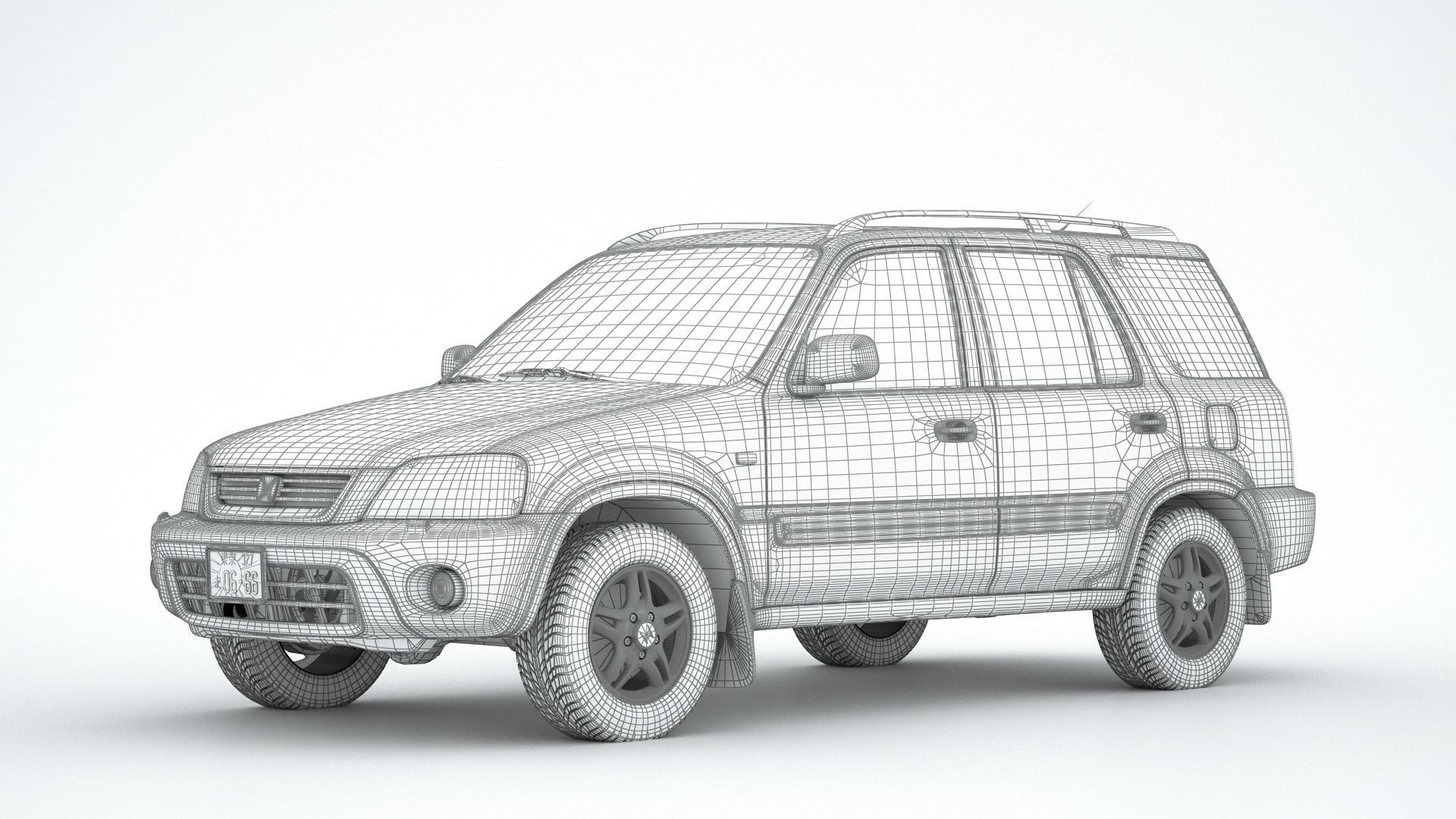 Honda CR-V JDM 2001 3D model_10