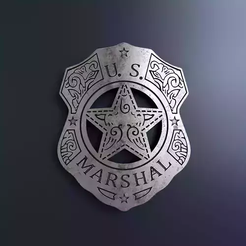 US Marshal badge 3D model