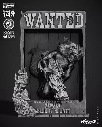 Wicked Marvel Rocket Bust Poster