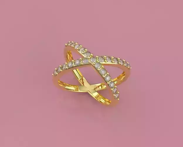 RING X WITH DI SIZE 17 